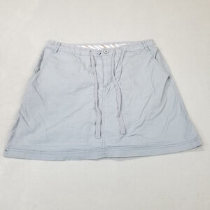 Eddie Bauer Skirt Womens Size 8 Gray Drawstring Outdoor Cotton Spandex